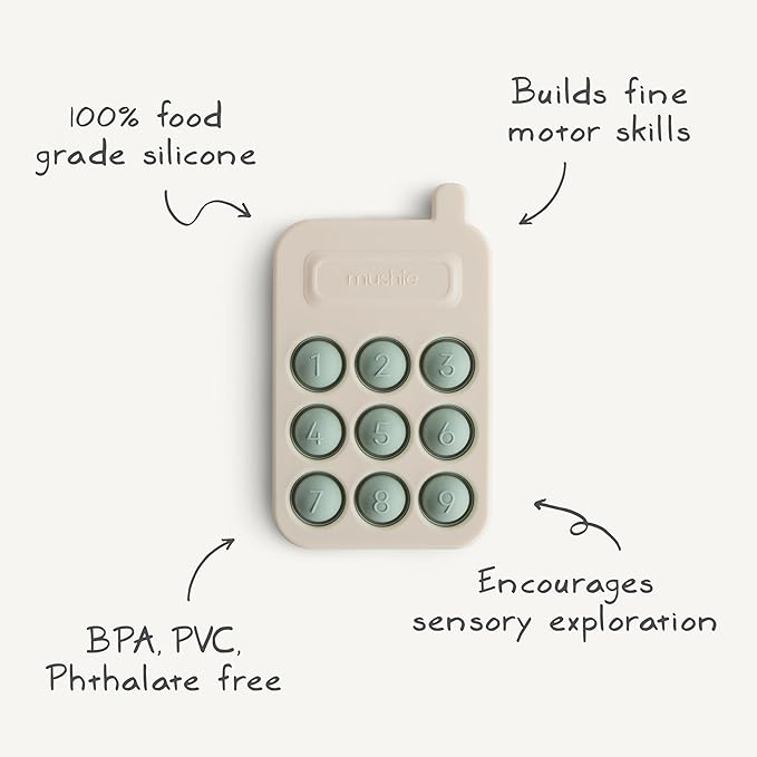 mushie Phone Press Toy (Cambridge Blue)