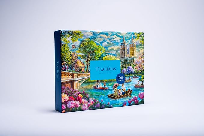 Bow Bridge Boating | Traditions by Mosaic Puzzles - 1000 Piece Puzzle