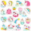 20 PCS Unicorn Thick Gel Clings Unicorn Rainbow Window Gel Clings Decals Stickers for Kids Toddlers and Adults Home Airplane Classroom Nursery Party Supplies Decorations Removable and Reusable