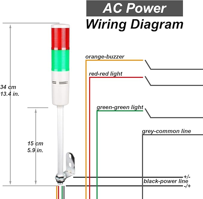 Tower Stack Lights, Industrial Warning Signal Lights Tower Lamps Column, Factory Workshop Safety RGB Signal Indicator, LED Andon Lights (110V, 2 Layers, Without Sound)