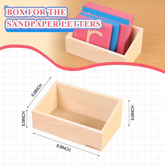 MONTESSORI OUTLET Box for The Sandpaper Letters