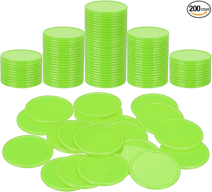 uxcell Plastic Poker Chips, Learning Counters Counting Counters Disk Marker Opaque Game Token for Game Play Math Counting