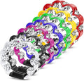 Flexzion Flower Tambourine - 8 Inch Handheld Percussion Instrument w/Metal Jingles & Ergonomic Grip - Small Tambourines for Adults, Kids, Church, Parties, & Musical Events (7 Color Pack)