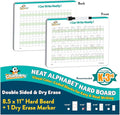 Channie’s Visual Dry Erase Neat Alphabet Hard Board for 1st, 2nd, 3rd Elementary School Students, Handwriting Practice, Homeschool Learning Supplies and Summer Teaching Workbooks