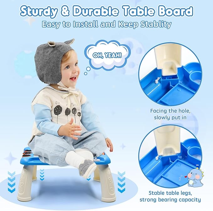 AiTuiTui Magnetic Drawing Board Toddler Toys with Legs for Girls Boys, Color Sketch Writing Scribble Doodle Pad Travel Games, Educational Learning Kids Toys for Toddlers Birthday (Blue)