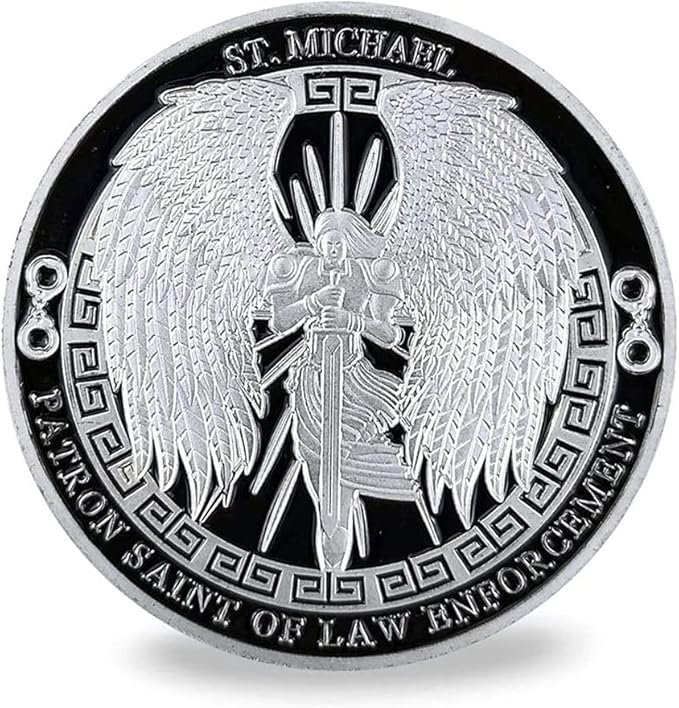 The Archangel Michael Challenge Coin Police Military Hero's Coin (Pack of 3)