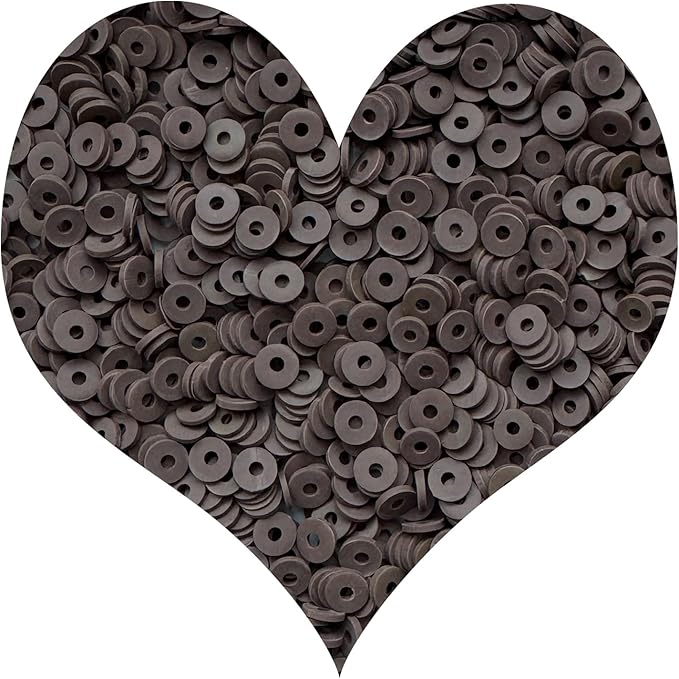 3000Pcs Clay Beads Flat Round Polymer Bead Vinyl Heishi Beads Flat Round Polymer Bead for Jewelry Making Necklace Bracelet (27-Maroon)