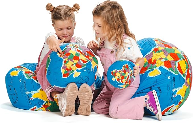 Hugg-A-Planet Pocket Earth with Moon Soft Plush Globe for Children | Montessori Educational Toy for Kids, Teens, Adults, Teachers, and Parents | Planet Earth and Moon Learning Toy