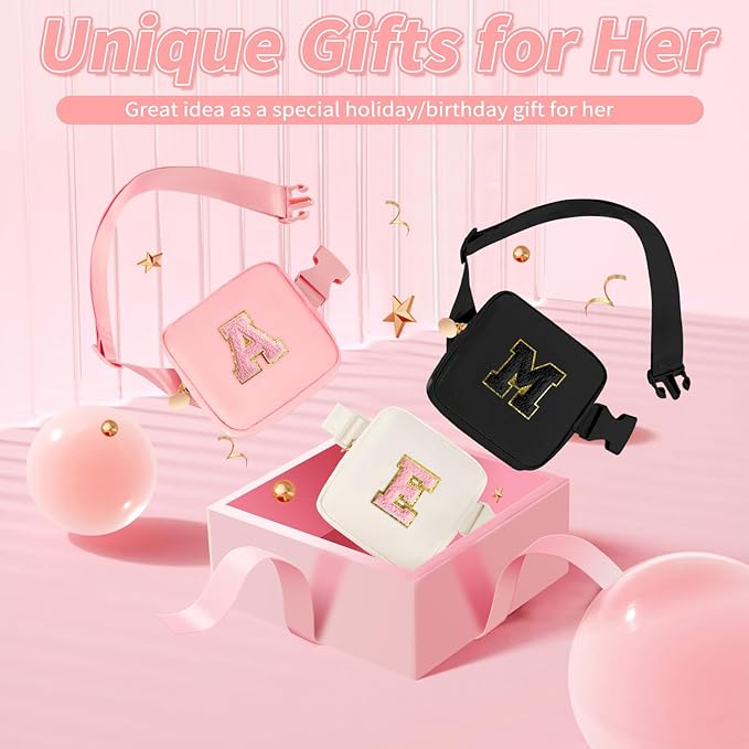 Birthday Gifts for 2 3 4 5 6 7 8 9 10 11 Year Old Girls - Mini Fanny Pack Cute Crossbody Bag Belt Bag Cute Trendy Stuff,Graduation Gifts for Girls Teens Kids Daughter Sister Her - Cream,J
