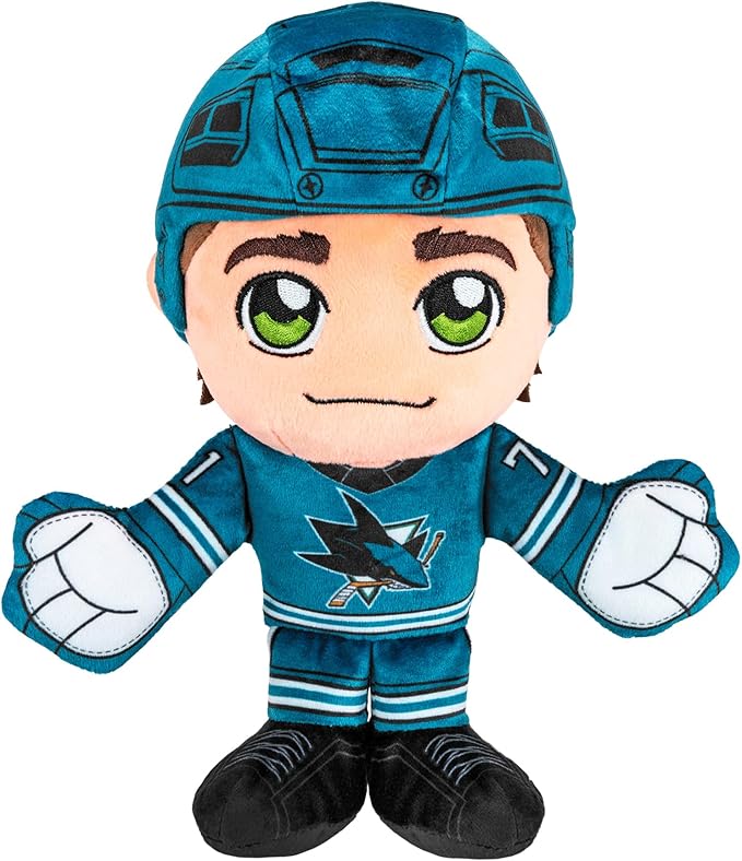 Bleacher Creatures San Jose Sharks Macklin Celebrini 8" Kuricha Sitting Plush - Soft Chibi Inspired NHL Player