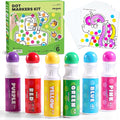 Jar Melo Washable Dot Markers, 6 Colors Dot Paints with 108 PDF & 10 Physical Activity Papers, Non-Toxic Bingo Daubers for Toddlers 1-3 2-4