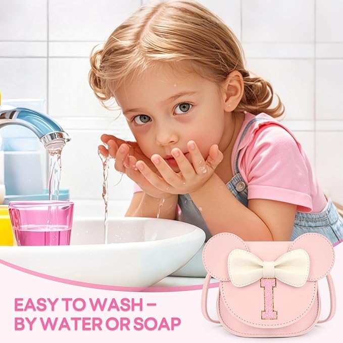 Kids Makeup Kit for Girls - 15 Pcs Real Washable Make Up Set - Non Toxic Toddlers Cosmetic with Letter Mouse Ear Purse - Dress up Birthday Gifts for 3 4 5 6 7 8 Years Old Girls - I