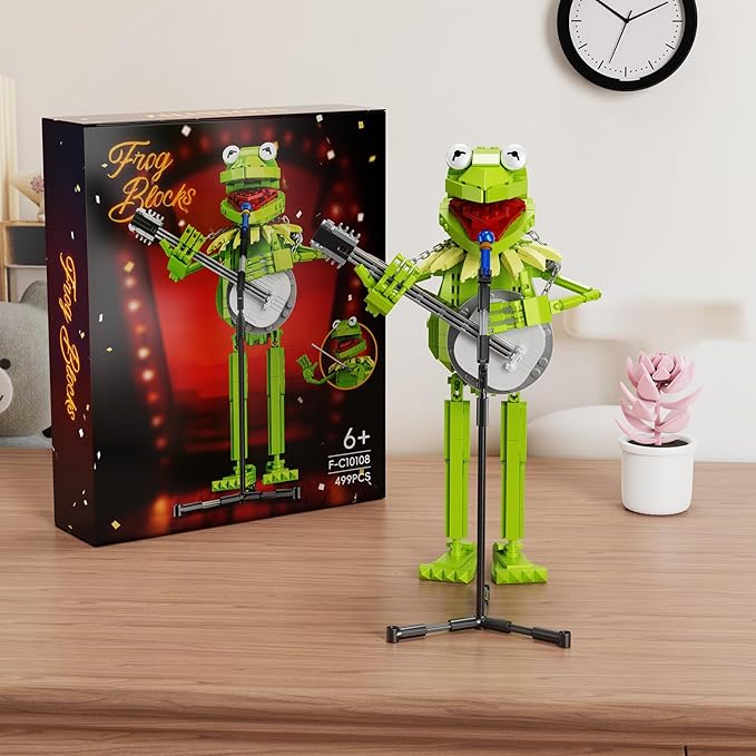 The Muppets Show Building Set, Frog Model Toys, Action Figure Blocks Kit, Frog Creative Gifts for Boys Girls, Compatible with Lego Animals, Suitable for Kids Aged 6+ (499 PCS)