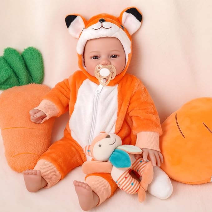 BABESIDE Baby Dolls 15-Inch Baby Dolls–Lightweight Soft Body Realistic Baby Doll Cute Smiling Lifelike Newborn Doll for Dress Up Play–5 Great Perceived Value for 3+ Year Old Girl Gift
