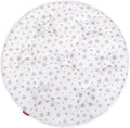 Kids Pop Up Tent with Anti Slip Bottom, Round Play Mat for Baby, D=40'' Indoor Playhouses Quilted Mat, Round Area Rug for Toddlers and Kids Nursery Room Decor, White Star
