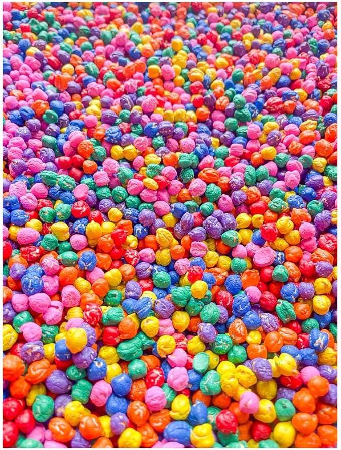 Colored Chickpeas for Sensory Play and Sensory Bins - Many Different Seasonal Colors (2 Cups, Rainbow)