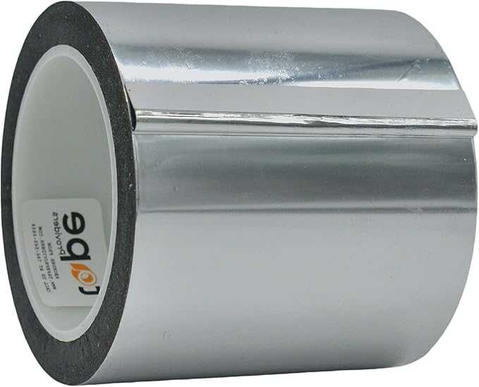 WOD MPFT2 Silver Metalized Polyester Mylar Film Tape with Acrylic Adhesive, 4 inch x 72 ft. Vibrant Mirror Silver Tape, Decor Tape for Detailing Accent Wall, Graphic Arts, Car and Boat Trim