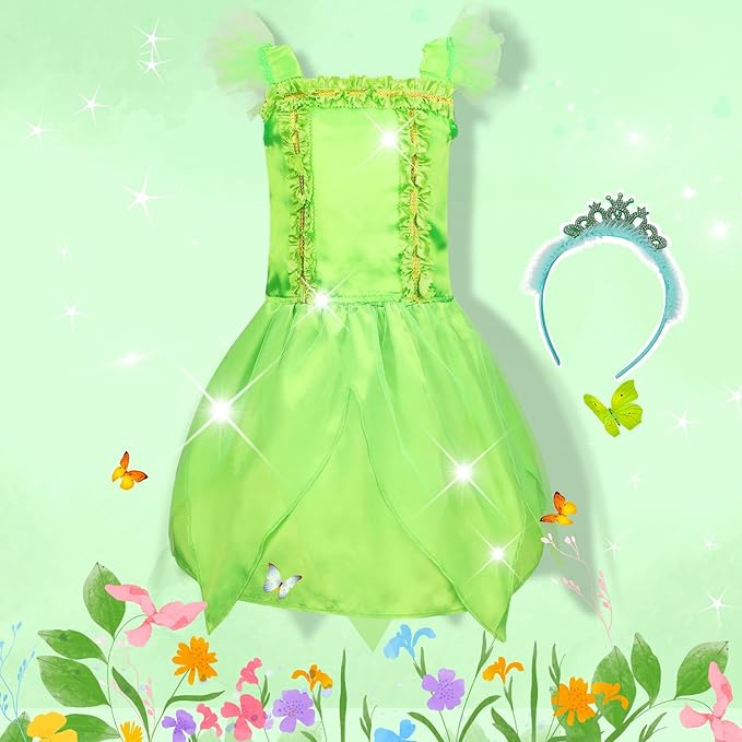 Princess Dress Up for Girls 4-6, Dress Up Clothes for Little Girls 3t-4t