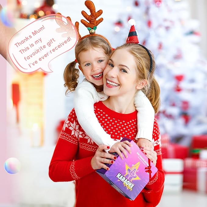 Mini Karaoke Machine for Kids Adults, Portable Bluetooth Speaker with 2 Wireless Microphones, Birthday Gifts Toys for Girls Boys Ages 3, 4, 5, 6, 7, 8, 9,10,11,12+ Years Old Toddler (Green)