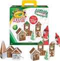 CreateOn Crayola Gingerbread House Magnetic Tiles, 24pc Holiday Christmas Building Set, STEM Educational Toys for Kids Ages 3+, Magnetic Construction Playset for Creative Learning & Gifts