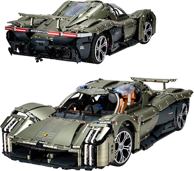 UNCLE BRICK X Sports Car Building Kit,1:8 Scale Model Sports Technic Car,Adult Collectible Model Kits to Build，Scale Model Gift for Adults,Home or Office Décor Sets for Boys 8-14(4106pcs)