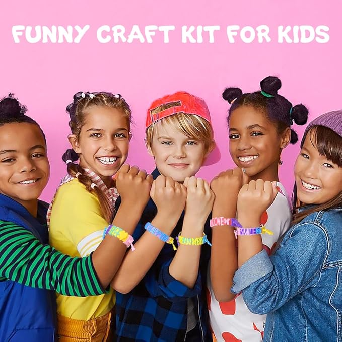 Art & Craft Kits for Kids, Christmas Gifts Friendship Bracelet Making Kit for Girls, DIY Jewelry Making Kit, Birthday Present for Ages 4-12, Toy for Age 4, 5, 6, 7, 8, 9, 10, 11, 12 Years Old