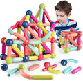 Magnetic Balls and Rods Set, Magnet Building Set, Magnetic Balls and Sticks - Featuring Safe, Extra-Strong, Montessori Toys STEM Stacking Toys for Boys & Girls 3+ (42 PCS)