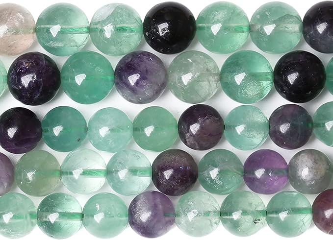 12MM 32PCS Natural Stone Green Fluorite Gemstone Beads for Jewelry Making DIY Bracelet 1 Strand