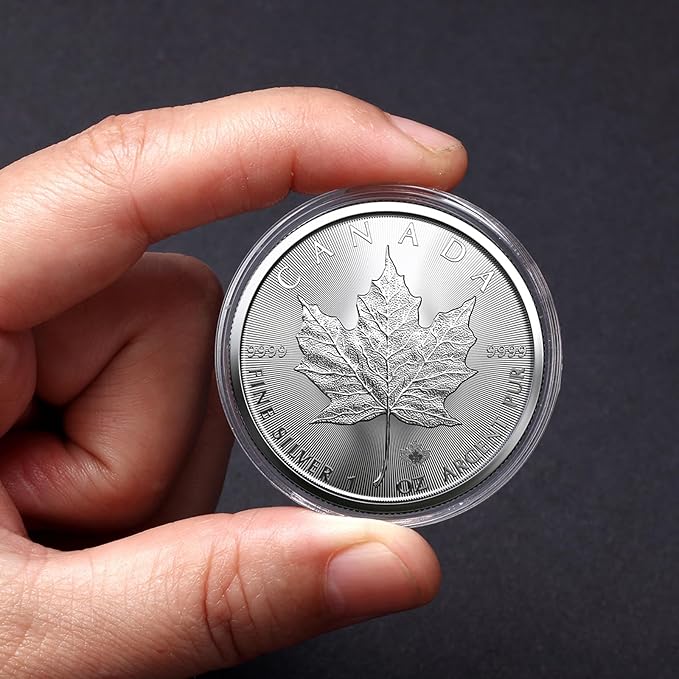 20 Pcs 38mm Silver Dollar Coin Holders for Silver Canadian Maple Leaf, Morgan, Peace, Eisenhower Acrylic Coin Capsule, Coin Storage Cases, Coin Collection Supplies