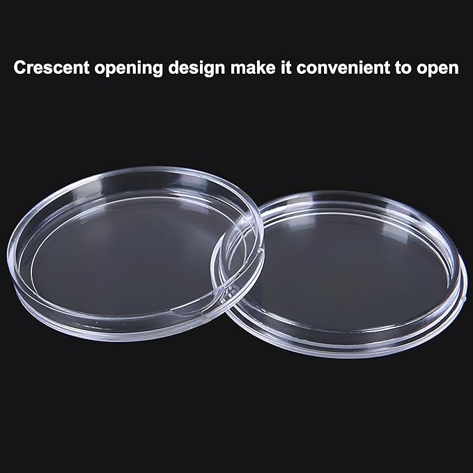 FRIMOONY 2 Pack 30mm Coin Capsules, with Foam Gasket and Plastic Storage Box, for Coin Collection