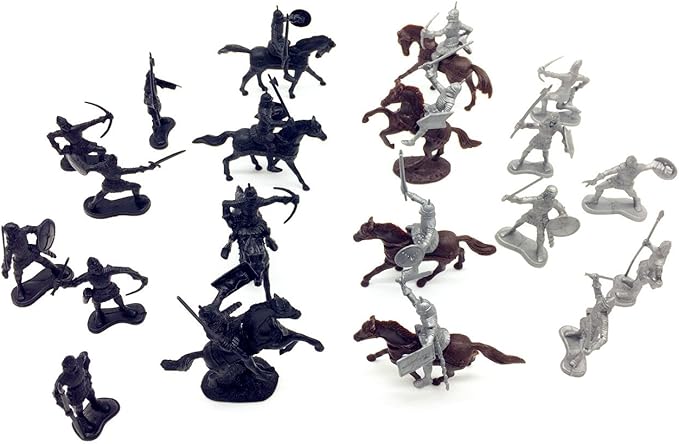 Guaishou Dragon Knight Action Figure Horse with Lance Fantasy World Ancient Soldiers Warriors Army Cavalry Party Favors Classic Soldier Toys