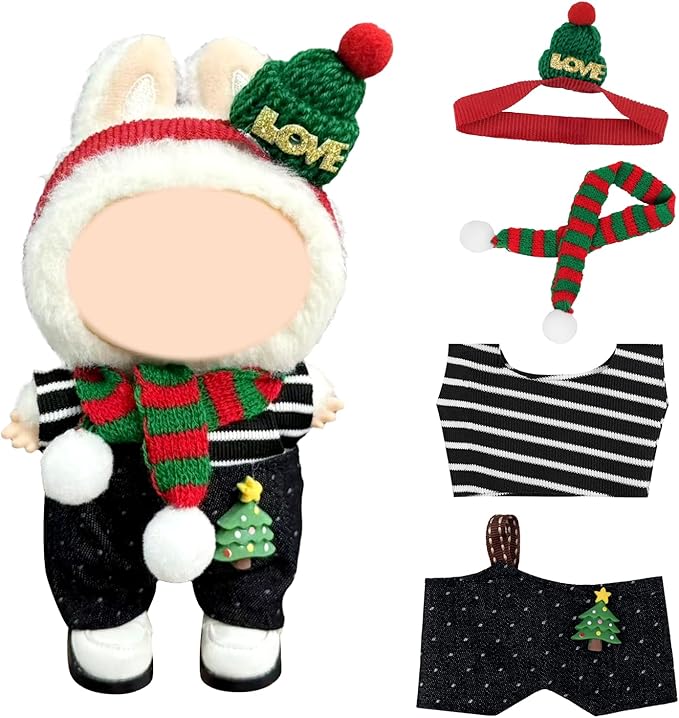 Doll Clothes 17cm/15cm Outfit Set Party Clothes High-End Fashion Outfits Suitable Accessories Christmas Cloak Halloween Premium Clothing 5.91-6.7 inch (No Doll) (LBB-257)