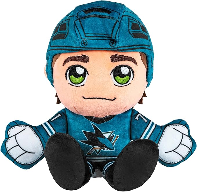 Bleacher Creatures San Jose Sharks Macklin Celebrini 8" Kuricha Sitting Plush - Soft Chibi Inspired NHL Player