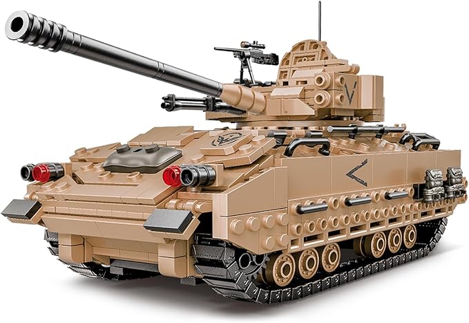 M2 Bradley Tank Toy Building Set, Infantry Fighting Vehicle, Sparks Hours of Military Adventure Play, Army Tank Toy Building Set for Kids 8-14 & Adults, Compatible with Lego Sets (1350 Pieces)