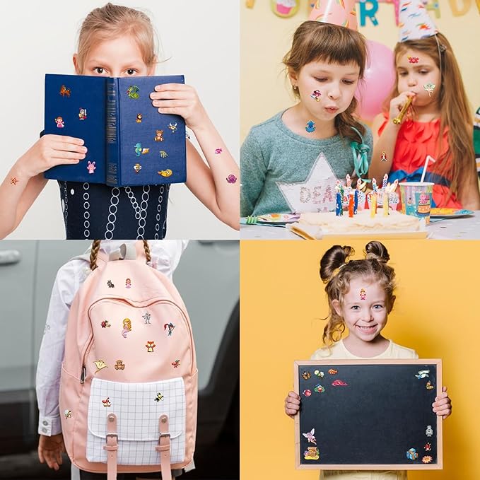 Dress Up Sticker Books for Girls Ages 3+, Reusable Puffy 3D Sticker Books for Toddlers, Include Princess Mermaid Fairy and Fashion Girl,Activity Book for Toddlers 3-5