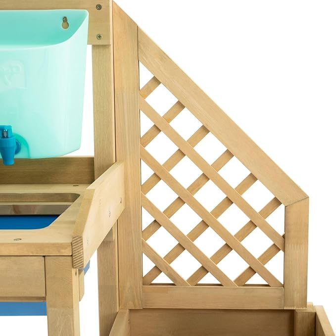 TP Toys, Deluxe Kids Potting Bench | Backyard Playset with Outdoor Activity Table and Built-in Play Accessories | FSC® Certified Wood | Pretend Play or Working Kids Garden Center.