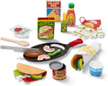 Melissa & Doug Fill & Fold Taco & Tortilla Set, 43 Pieces – Sliceable Wooden Mexican Play Food, Skillet, and More - FSC Certified