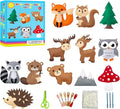 FYXGZZH Kids Beginner Sewing Kit – DIY Stuffed Craft Set with Pre-Cut Felt, Plastic Needle & Embroidery Thread, Educational Arts & Crafts for Boys & Girls Ages 6-12, Woodland Sewing Kit