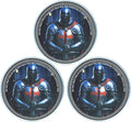 Knight Templar Challenge Coin Armor Red Cross Shield Faith and Bravery Coin Collection (Pack of 3)