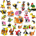 HOGOKIDS 60 Kinds Party Favors for Kids, 20 Pack 3-in-1 Animals Building Block Toy Sets for Goodie Bags Stocking Stuffer Classroom Prizes Birthday Christmas Easter Gifts for Boys Girls Ages 6-12+