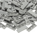 PATIKIL 122 Pcs Flat Blocks Bulk, 1x3 Square Light Gray Classic Tiles Smooth Surface Mini Building Blocks Accessories Compatible Bricks Kits for Building Floor Walls Mosaic Pixel Arts