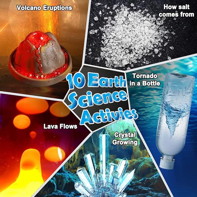 UNGLINGA 70 Lab Experiments Science Kits for Kids Educational Scientist Toys Birthday Gifts Idea for Girls Boys, Chemistry Set, Erupting Volcano, Fruit Circuits, S.T.E.M Activities Science Project