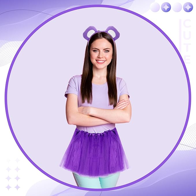 Halloween Bear Costume Accessories Bear Ear Headband and Tutu Skirt Set for Halloween Cosplay Party Dress Up