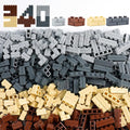 Wall Classic Bricks Parts and Pieces: 340 PCS Masonry Profile Accessories Building Block Sets(Mix)