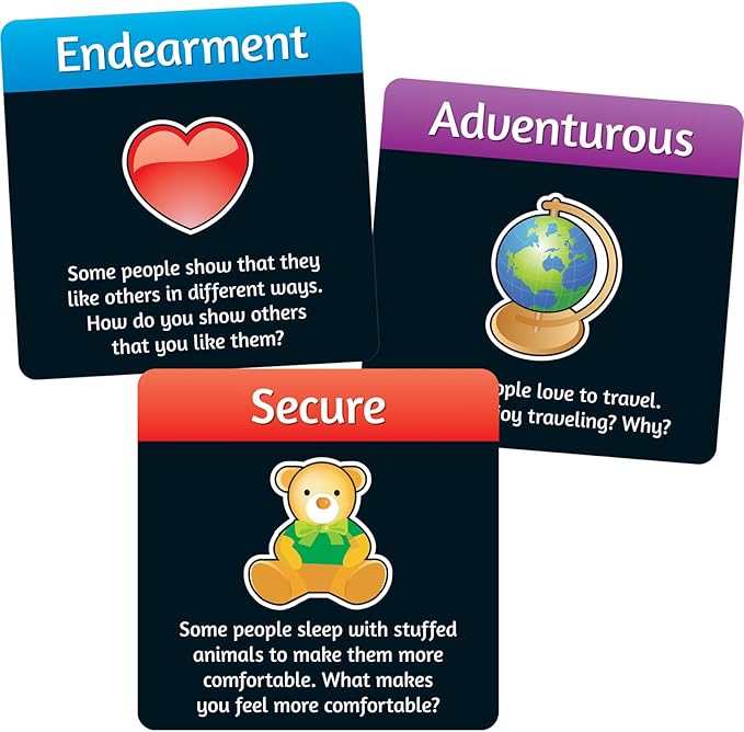 Really Good Stuff Emoji Feelings Cards for The Classroom or Home Activity for Kids - 12 Pk - Builds Social Emotional, Critical Thinking, Self-Awareness & Vocabulary Skills