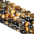 12mm 32PCS Natural Stone Dreamlike Blue Tiger Eye Beads for Jewelry Making DIY Bracelet