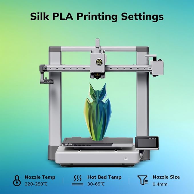 AMOLEN PLA Filament 1.75mm Dual Color Blue & Bright Yellow, True High Speed 600mm/s 3D Printer Filament, Dimensional Accuracy +/- 0.02mm, 1KG Spool(2.2lbs) Fits for Most FDM 3D Printers