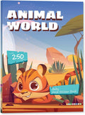 Sticker Book for Kids, 250+ Animal Stickers & 8 Scenes Activity Sheet, Reusable Busy Book, Seek and Find Sticker Coloring Pad, for Boys Girls Toddlers Ages 2-4 4-8 Years Old 3-5 6-7