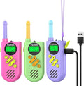 Walkie Talkies for Kids Rechargeable,Toys for Boys and Girls Ages 3-12, 3 Pack Long Range 2-Way Radios, Birthday Gifts,Christmas Stockings, Outdoor Play, Family Games, Hiking Camping Gear