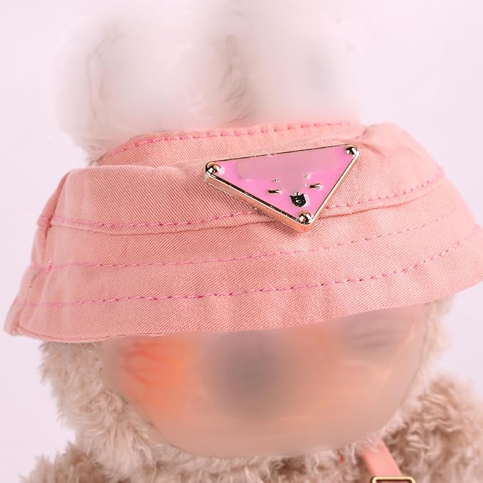17 cm Doll Clothes, Fashionable and Cute 3-Piece Doll Clothes Set, fits 5.9-6.69 inches (15-17 cm) Dolls, Includes hat, Onesie, White Shoes (Doll not Included) (Pink)